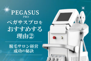 業務用脱毛機「ペガサスプロ」をおすすめする理由（その２）〜脱毛サロン経営成功の秘訣〜