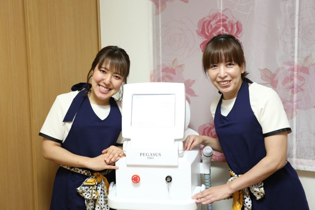 富士美容機の業務用脱毛機、実践的な研修内容