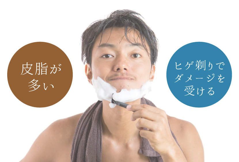 男性の肌の水分量が少ない理由